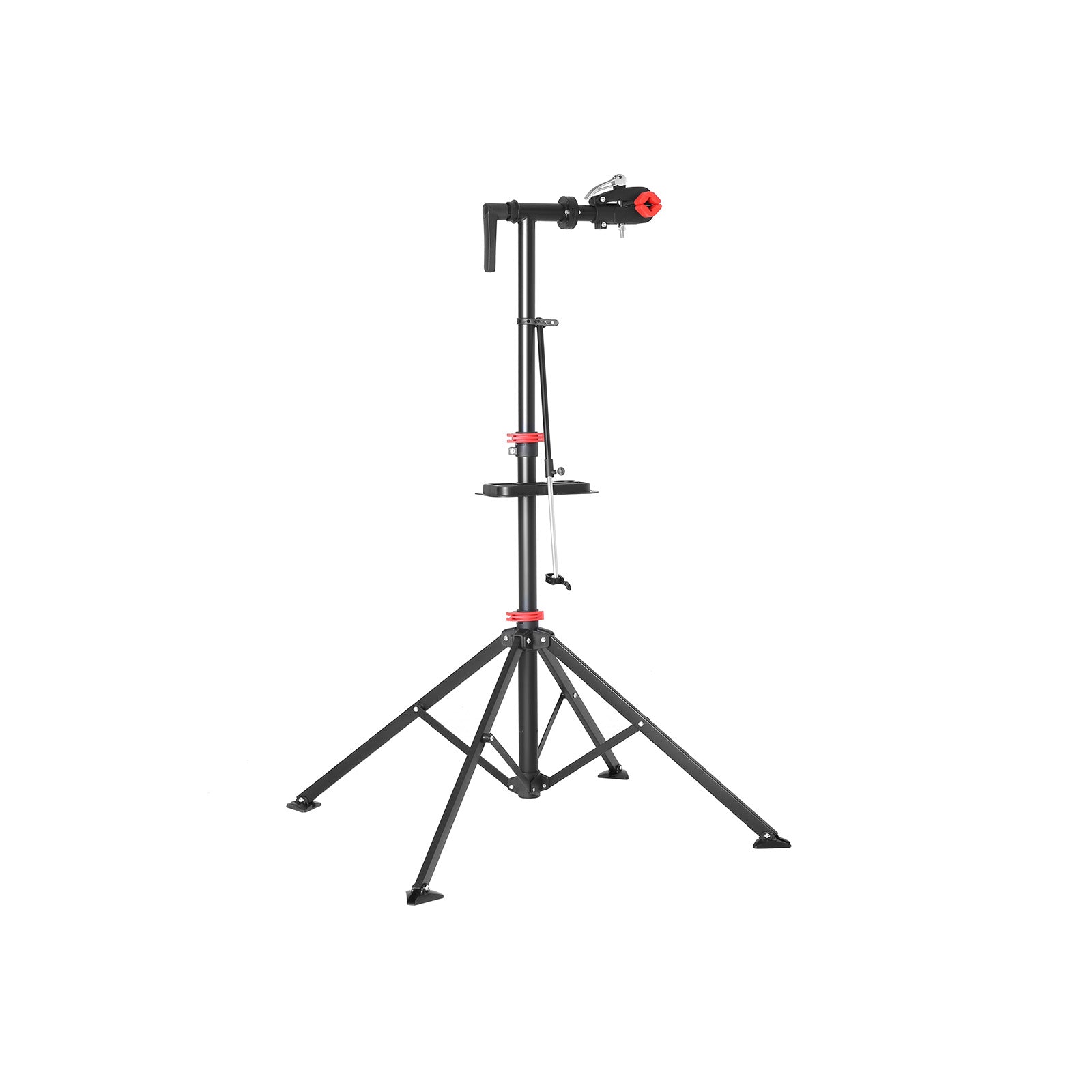Bike Repair Stand – Steel – Black – Portable with Magnetic Tool Tray