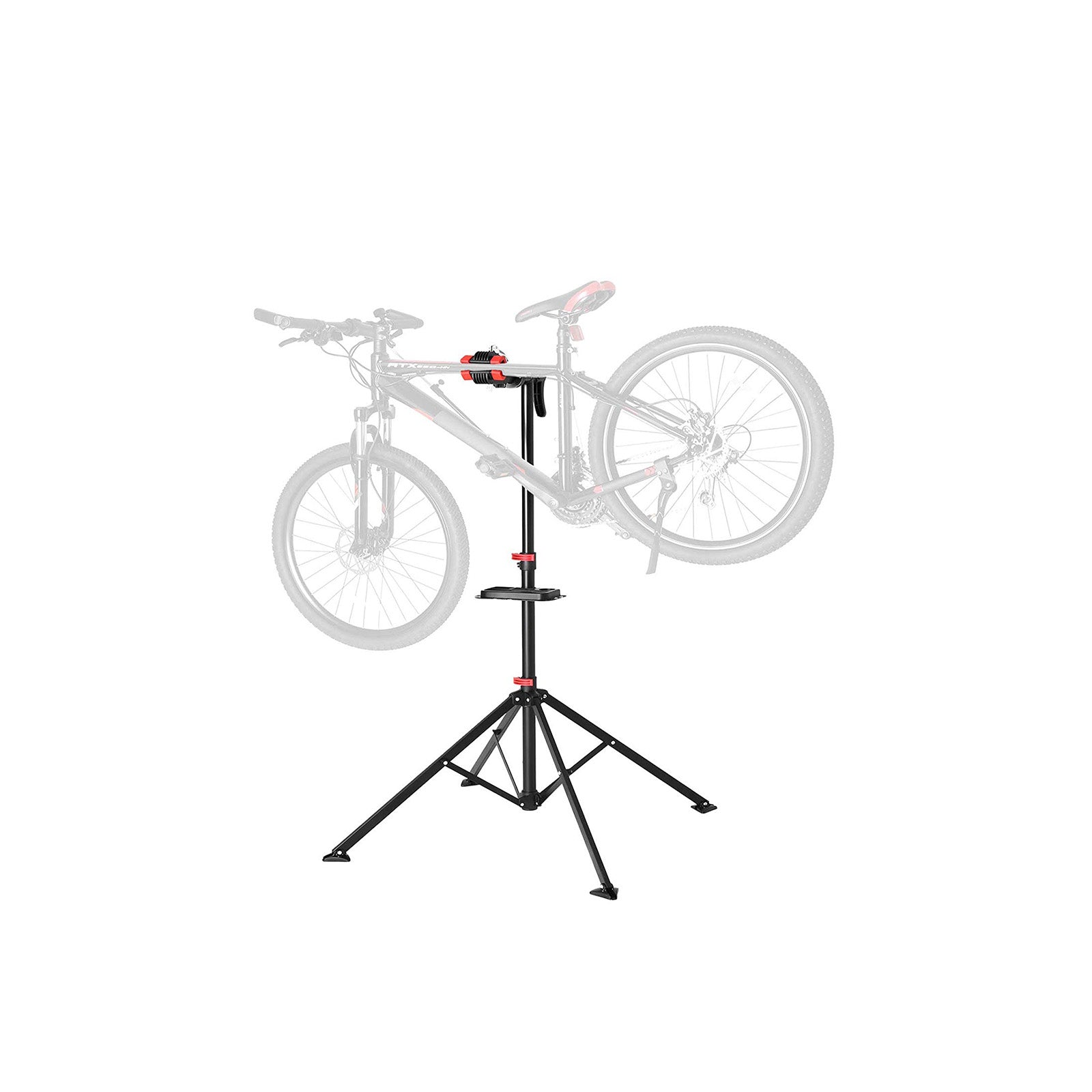 Bike Repair Stand – Steel – Black – Portable with Magnetic Tool Tray
