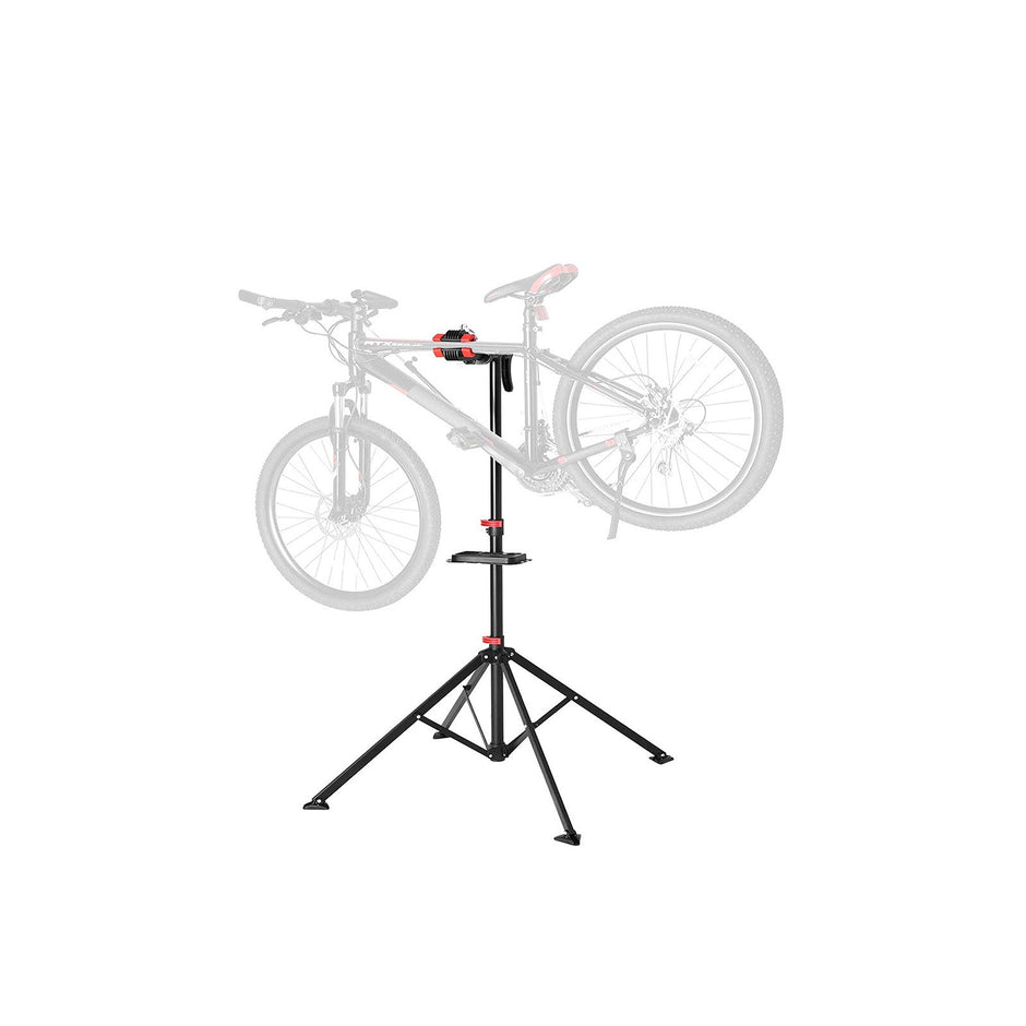Bike Repair Stand – Steel – Black – Portable with Magnetic Tool Tray