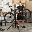 Bike Repair Stand – Steel – Black – Portable with Magnetic Tool Tray