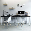 Computer Desk – Wood – Black – Large Desktop and Easy Assembly