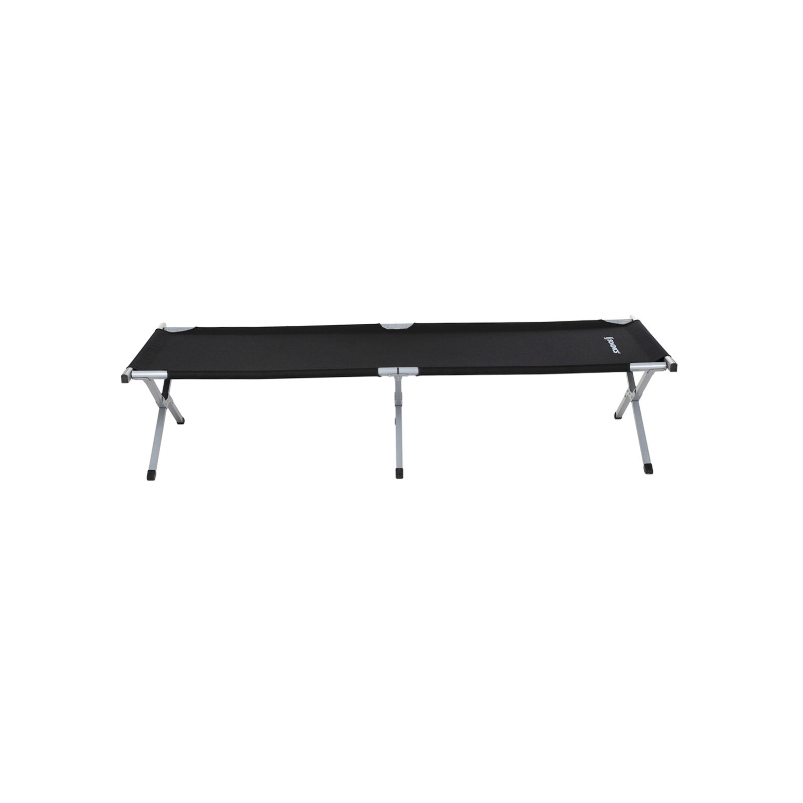 Folding Camping Bed – Metal – Black – TÜV Rheinland Tested 260 kg Load Capacity