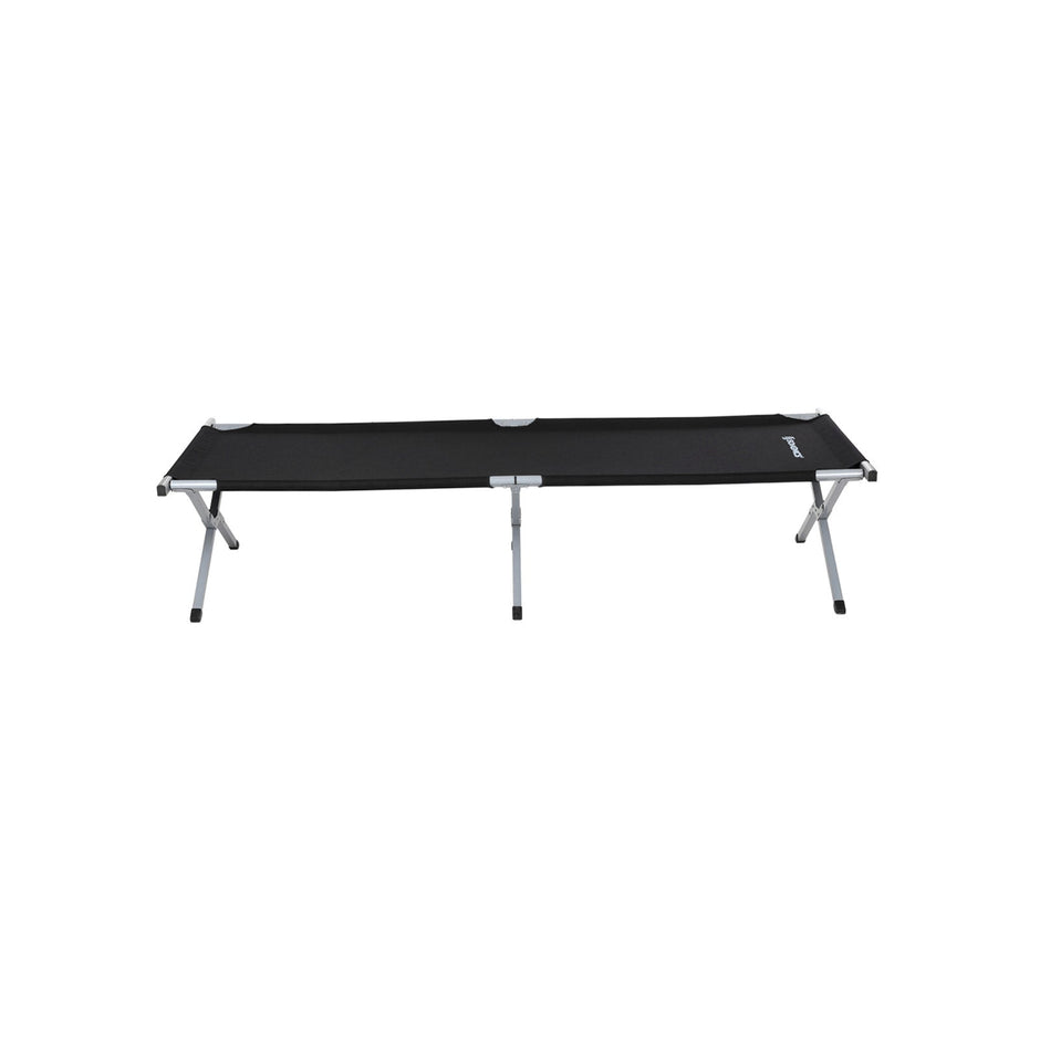 Folding Camping Bed – Metal – Black – TÜV Rheinland Tested 260 kg Load Capacity