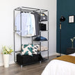 Folding Fabric Wardrobe – Fabric – Black – Extra Large Design 175 x 110 x 45 cm