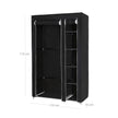 Folding Fabric Wardrobe – Fabric – Black – Extra Large Design 175 x 110 x 45 cm