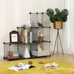 Storage Rack – Metal Wire – Black – Interlocking Design with Plastic Sheets