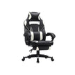 Office Chair – Faux Leather – Black and Red – Ergonomic Design with Footrest and Lumbar Support