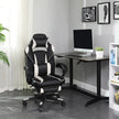 Office Chair – Faux Leather – Black and Red – Ergonomic Design with Footrest and Lumbar Support