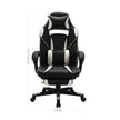 Office Chair – Faux Leather – Black and Red – Ergonomic Design with Footrest and Lumbar Support