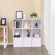 Bookcase – Wooden – White – Freestanding Display Shelf with 3 Bottom Cabinets