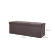 Storage Ottoman Bench – Fabric – Brown – Large Capacity with Max Load 300 kg
