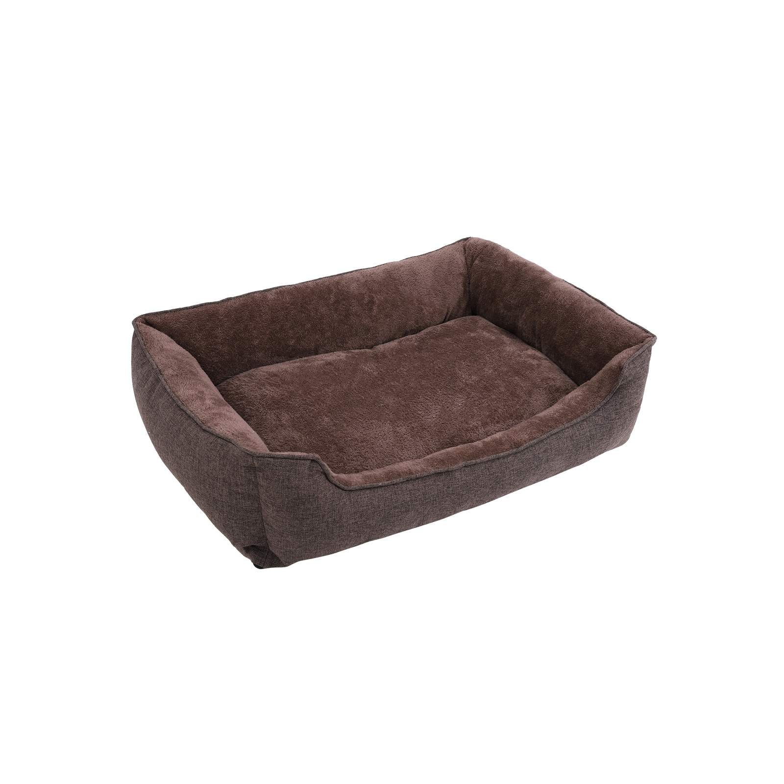 Dog Bed – Fabric – Brown – Washable with Removable Cover