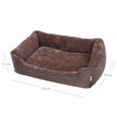 Dog Bed – Fabric – Brown – Washable with Removable Cover