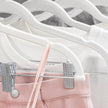 Pants Hangers – Velvet – White – Adjustable Clips, Heavy-Duty, Space-Saving (12-Pack)