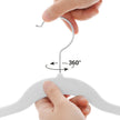 Pants Hangers – Velvet – White – Adjustable Clips, Heavy-Duty, Space-Saving (12-Pack)