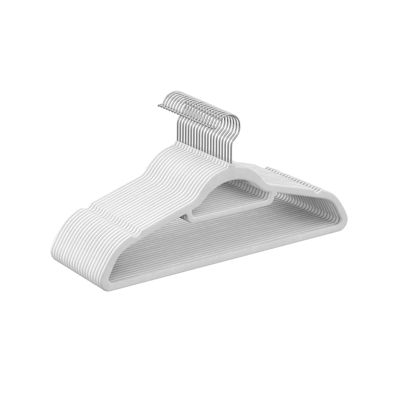 Ultra Thin Velvet Hangers – Velvet – Black – Space Saving Non-Slip Design with Tie Organizer and 360 Degree Swivel Hook, 20 Pack