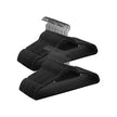 Set of 50 Velvet Coat Hangers – Velvet – Ink Black – Non-Slip with Rose Gold Swivel Hook