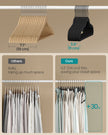Velvet Hangers – Velvet – Cloud White – Set of 50 with Non-Slip Design and Rose Gold Swivel Hook