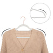 Non-Slip Velvet Clothes Hangers – Velvet – White – 30-Pack with Rose Gold Swivel Hooks