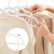 Non-Slip Velvet Clothes Hangers – White – 50 Pack – Space Saving Design with Rose Gold Swivel Hook