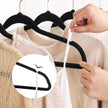 Set of 50 Velvet Non-Slip Clothes Hangers – Pink – Thin and Durable with 360° Swivel Hooks