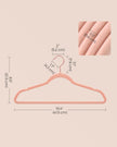 Set of 50 Velvet Hangers – Velvet – Pink and Rose Gold – 360° Swivel Hooks, Thin and Durable