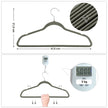 50 Velvet Non-Slip Coat Hangers – Grey – Durable Thin Design with 360° Swivel Hooks