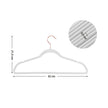 Set of 20 Velvet Hangers – White – 360° Swivel Hooks – Thin and Durable