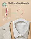 Set of 50 Velvet Hangers – Velvet – White and Rose Gold – 360° Swivel Hooks, Thin and Durable