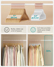 Set of 50 Velvet Hangers – Velvet – White and Rose Gold – 360° Swivel Hooks, Thin and Durable