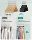 Pack of 50 Velvet Baby Hangers – Ink Black – Non-Slip Design with Silver Hooks