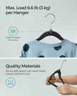 Pack of 50 Velvet Baby Hangers – Ink Black – Non-Slip Design with Silver Hooks