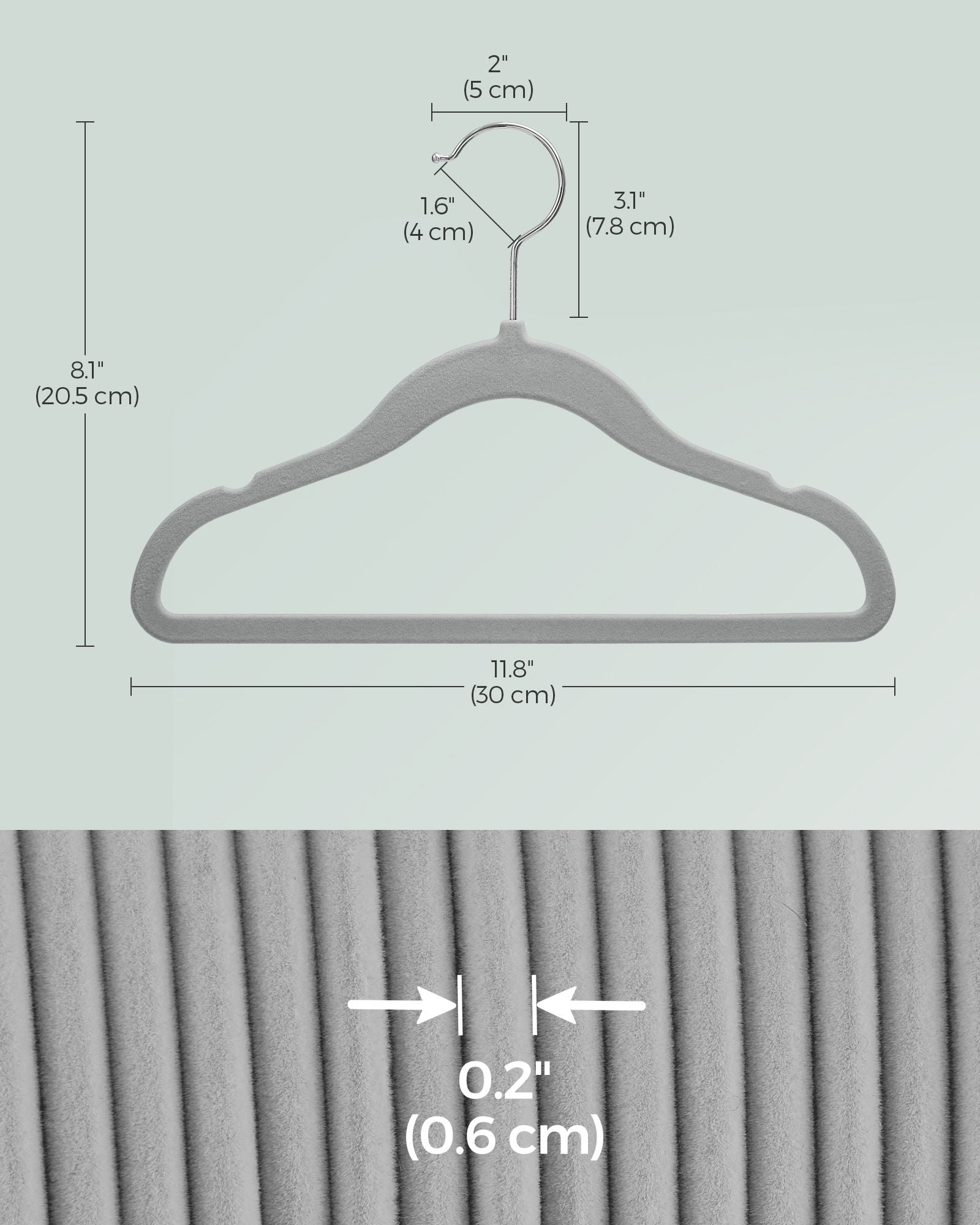 Baby Hangers – Velvet – Light Pink – Non-Slip with Rose Gold Hooks – Pack of 50