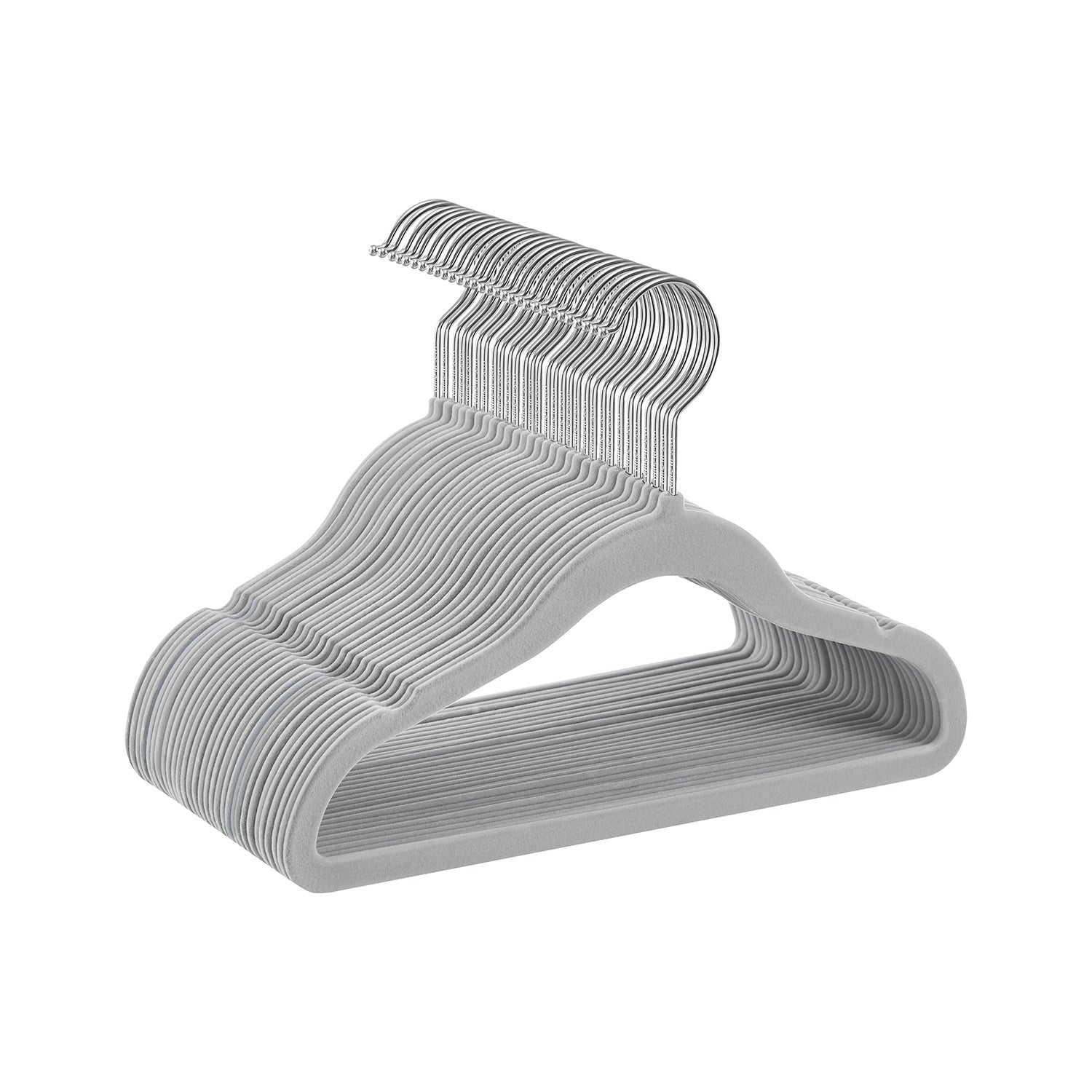 Pack of 30 Velvet Baby Hangers – Velvet – Dove Grey – Non-Slip Design