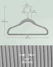 Pack of 30 Velvet Baby Hangers – Velvet – Dove Grey – Non-Slip Design