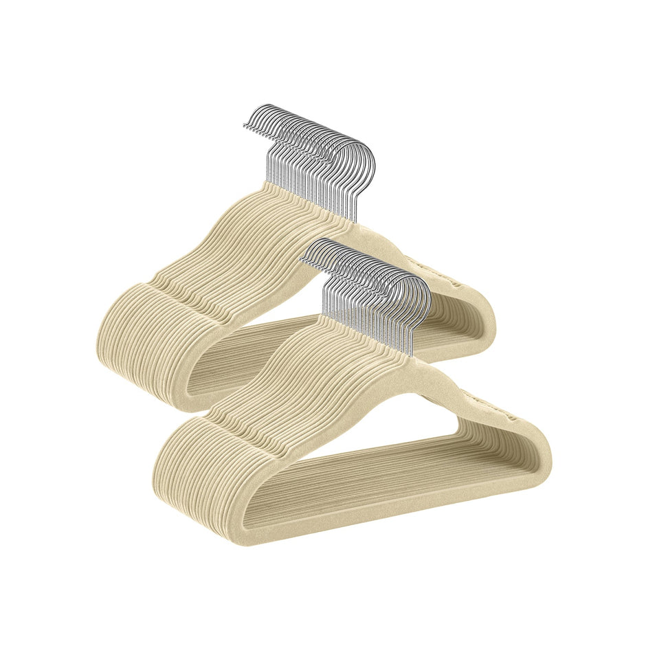 Baby Hangers – Velvet – Light Pink – Pack of 50 with Rose Gold Hooks
