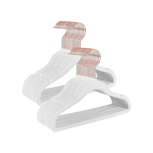 Baby Hangers – Velvet – Light Pink – Pack of 50 with Rose Gold Hooks