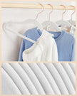 Set of 50 Velvet Small Hangers – White – Non-Slip – Designed for Children's Clothing with Rose Gold Hooks