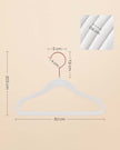 Set of 50 Velvet Small Hangers – White – Non-Slip – Designed for Children's Clothing with Rose Gold Hooks