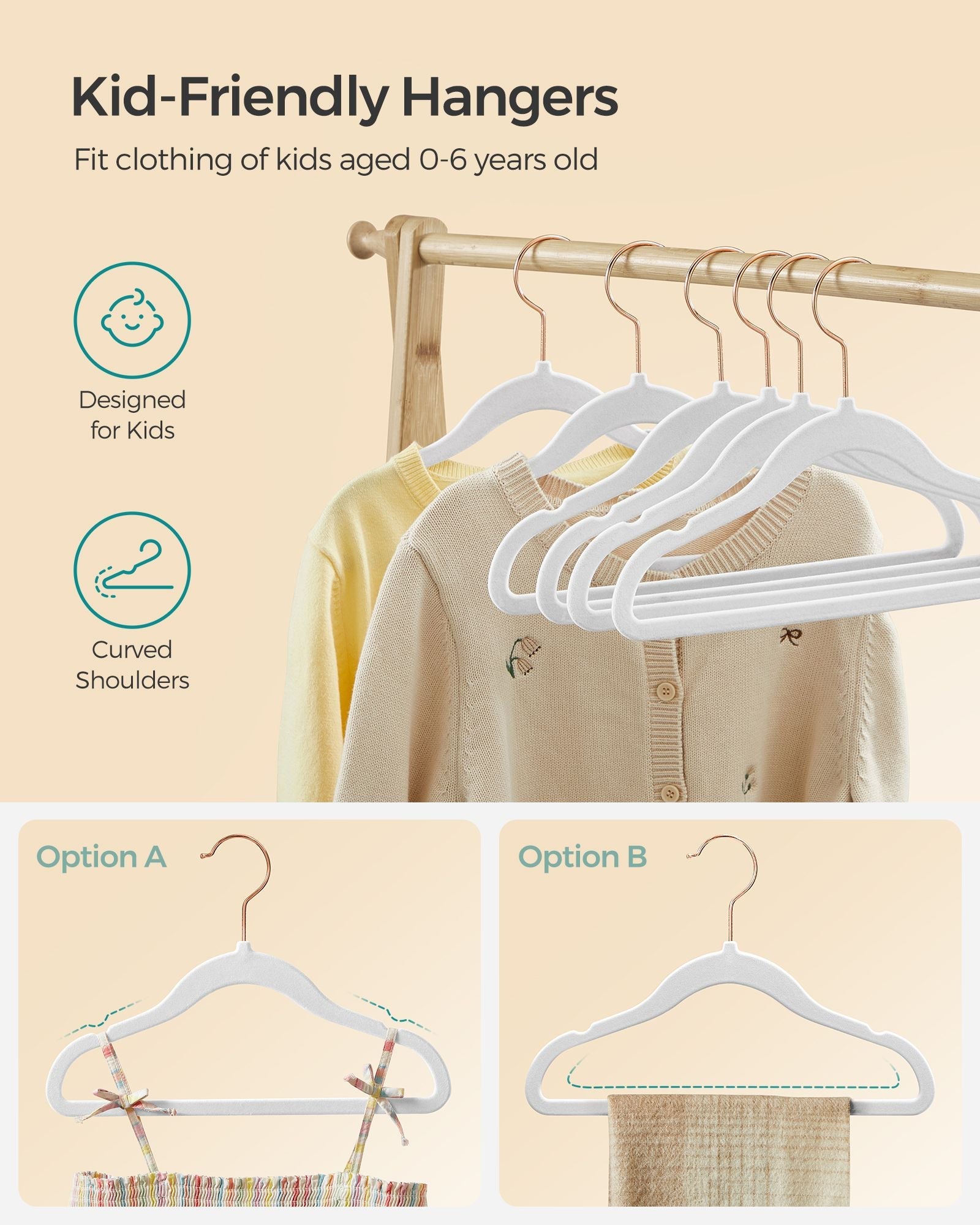 Pack of 30 Velvet Baby Hangers – Velvet – Cloud White – Non-Slip Design