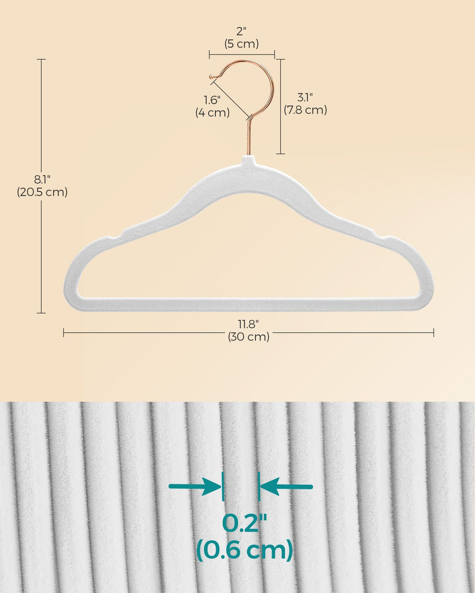 Pack of 30 Velvet Baby Hangers – Velvet – Cloud White – Non-Slip Design