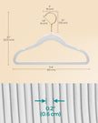 Pack of 30 Velvet Baby Hangers – Velvet – Cloud White – Non-Slip Design