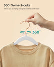 Pack of 30 Velvet Baby Hangers – Velvet – Cloud White – Non-Slip Design
