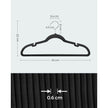 Velvet Hangers – Black – Non-Slip Design with Shoulder Notches and Trouser Bar – 30-Pack