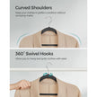 Velvet Hangers – Black – Non-Slip Design with Shoulder Notches and Trouser Bar – 30-Pack