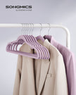 50-Pack Velvet Hangers – Velvet – Black – Non-Slip with Shoulder Notches and Trouser Bar