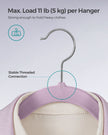 50-Pack Velvet Hangers – Velvet – Black – Non-Slip with Shoulder Notches and Trouser Bar