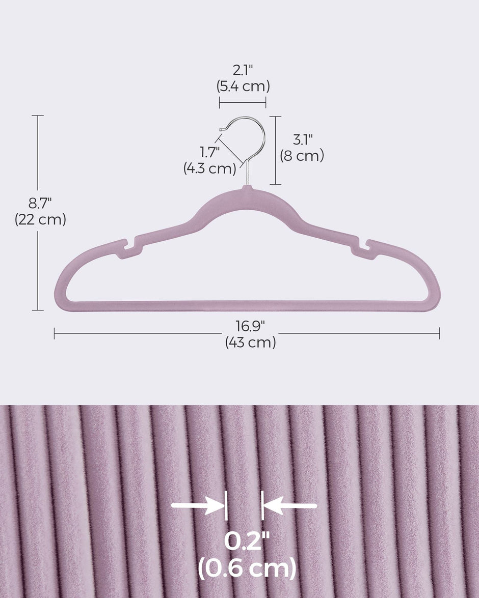 50-Pack Velvet Hangers – Velvet – Black – Non-Slip with Shoulder Notches and Trouser Bar