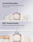 50-Pack Velvet Hangers – Velvet – Black – Non-Slip with Shoulder Notches and Trouser Bar