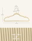 30-Pack Velvet Hangers – Sand Beige – Non-Slip Design with Shoulder Notches and Trouser Bar